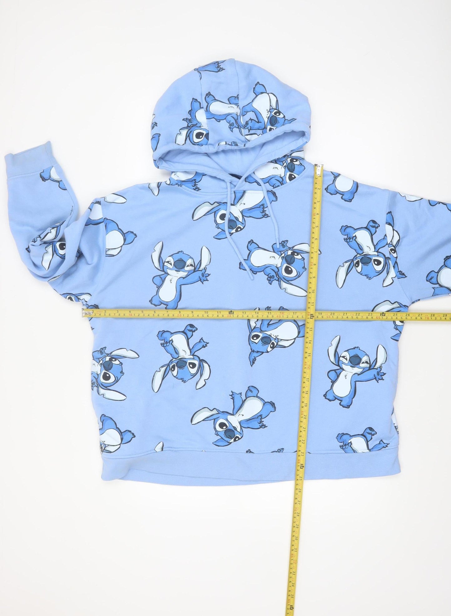 Disney Stitch Blue Hoodie XL Primark Cares Women’s Pullover Sweatshirt
