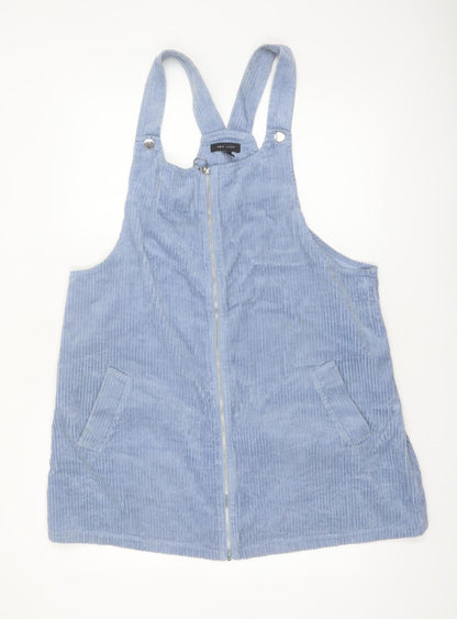 New Look Women’s Blue Corduroy Pinafore Dress UK 18