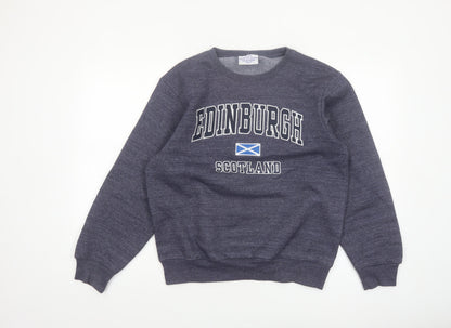 Scotland Collections Women's Grey Edinburgh Sweatshirt Small Cotton Blend