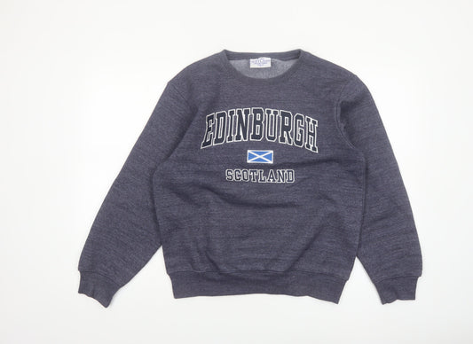 Scotland Collections Women's Grey Edinburgh Sweatshirt Small Cotton Blend