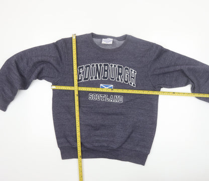 Scotland Collections Women's Grey Edinburgh Sweatshirt Small Cotton Blend