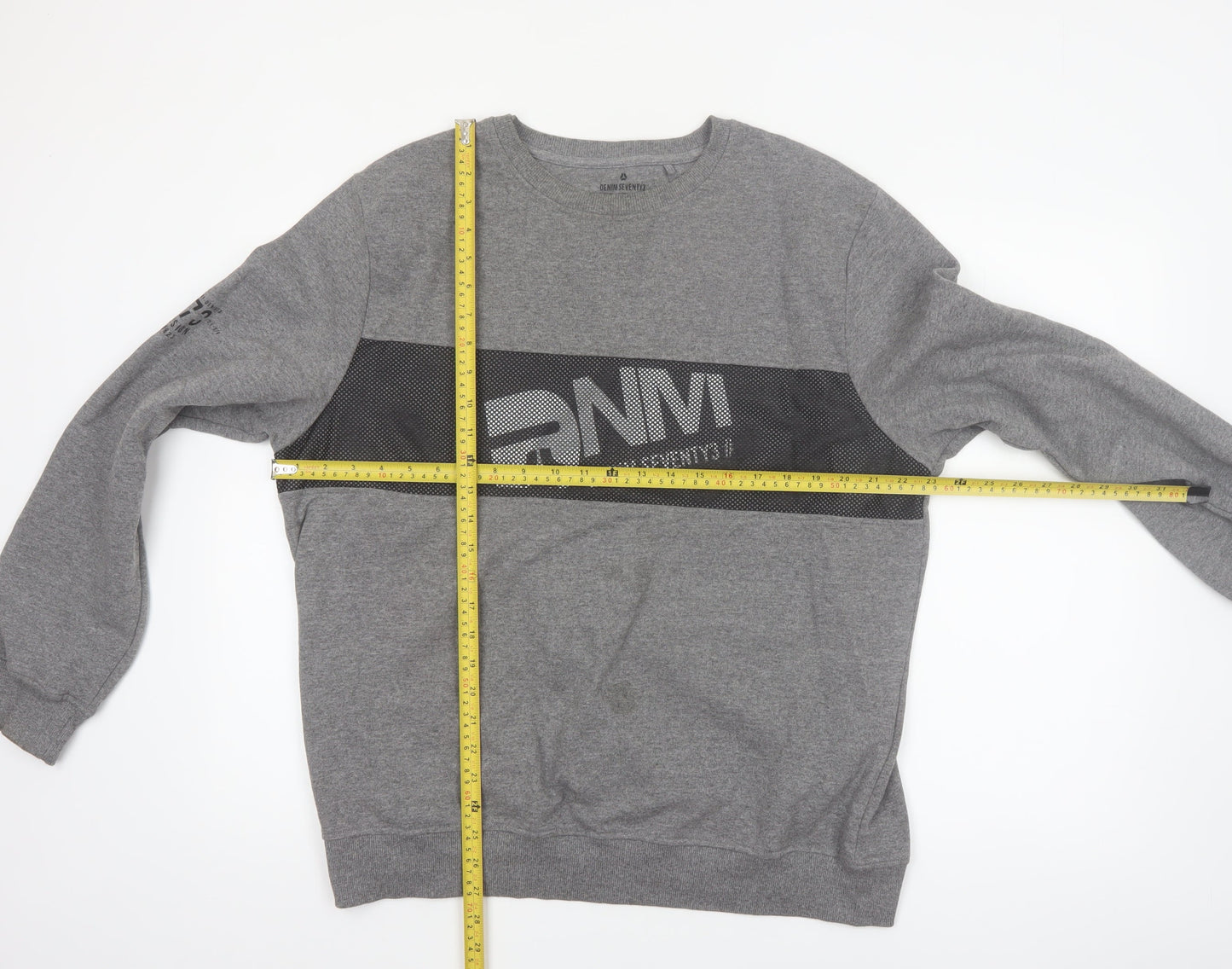 Denim Seventy3 Men’s Grey XL Pullover Graphic Sweatshirt