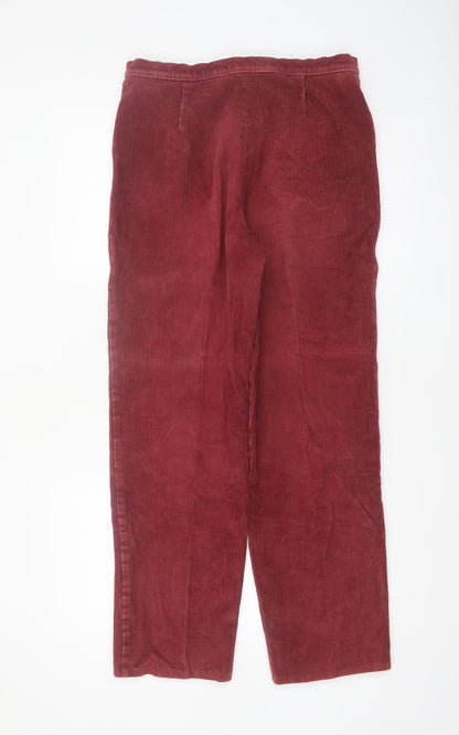Marks and Spencer St Michael Womens Red Corduroy Trousers Size 18 Long