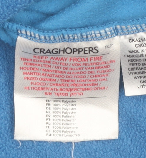 Craghoppers Boys Blue Fleece 1/4 Zip Pullover Sweatshirt Age 13