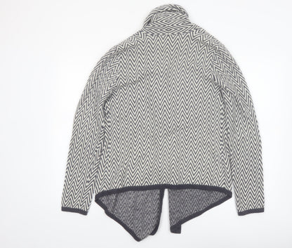 Fenn Wright Manson Womens Grey L Angora Knit Open Cardigan