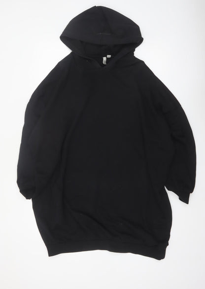 ASOS Design Women's Black Cotton Pullover Hoodie Size 14