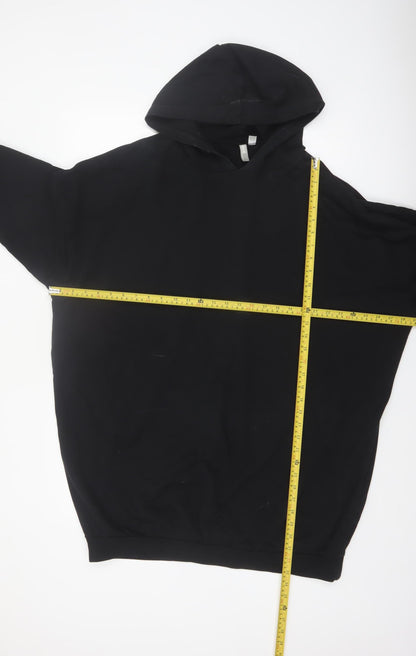 ASOS Design Women's Black Cotton Pullover Hoodie Size 14