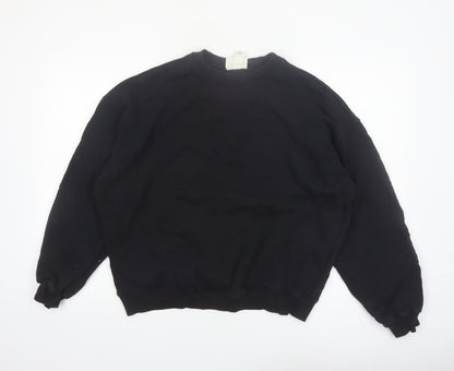 H&M Move Black Cotton Crew Neck Pullover Sweatshirt Women's M