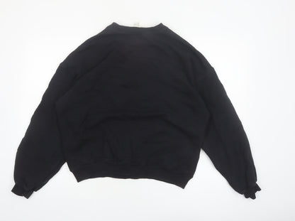 H&M Move Black Cotton Crew Neck Pullover Sweatshirt Women's M