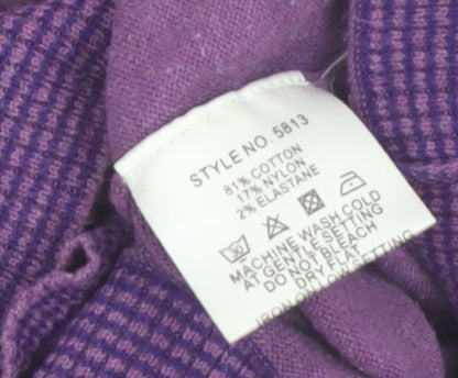 Autonomy Women's Purple Size 14 Henley Knit Jumper 3/4 Sleeve