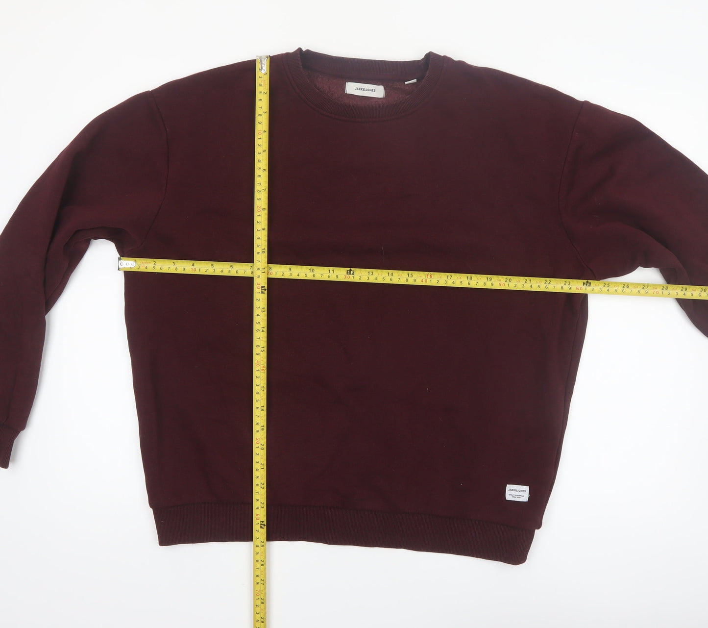 Jack & Jones Men's Red Fleece Crew Neck Sweatshirt Size L