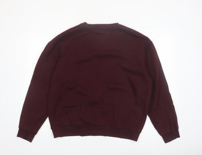 Jack & Jones Men's Red Fleece Crew Neck Sweatshirt Size L