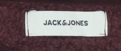 Jack & Jones Men's Red Fleece Crew Neck Sweatshirt Size L