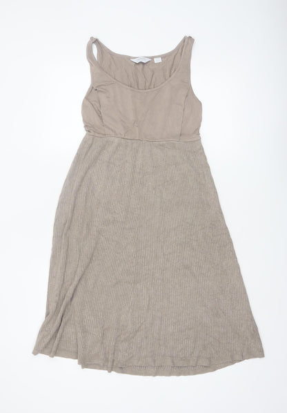Seraphine Women’s Beige Sleeveless Knit Maternity Tank Dress UK10