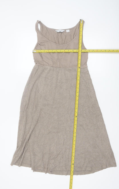 Seraphine Women’s Beige Sleeveless Knit Maternity Tank Dress UK10