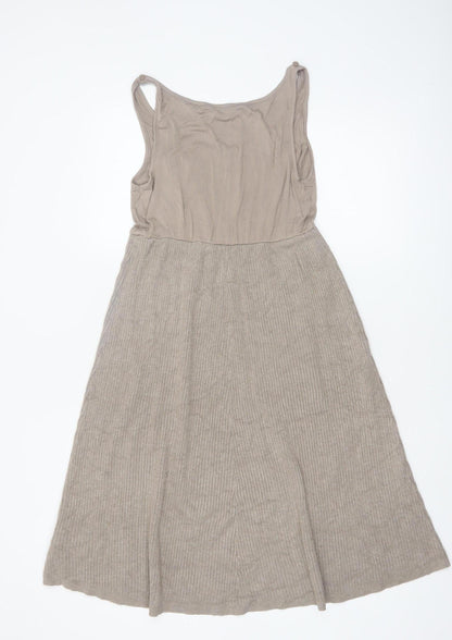 Seraphine Women’s Beige Sleeveless Knit Maternity Tank Dress UK10