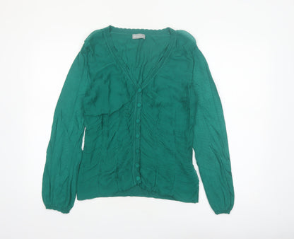 Marks and Spencer Women’s Green Size 12 V-Neck Cardigan