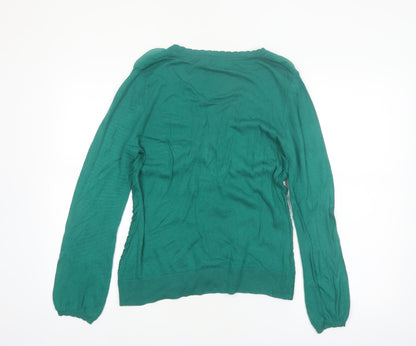 Marks and Spencer Women’s Green Size 12 V-Neck Cardigan