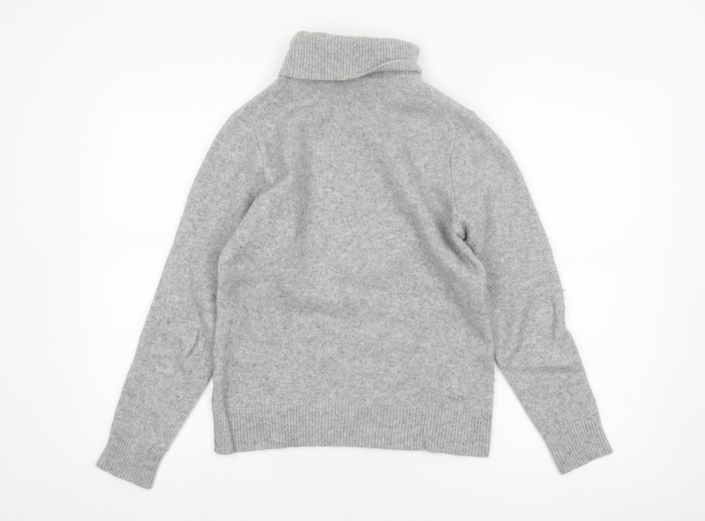 Uniqlo Women’s Grey Roll Neck Wool Jumper Size S