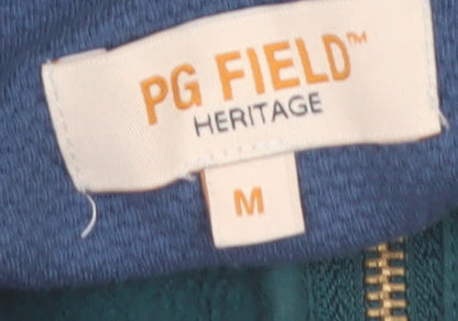 PG Field Men's Green Full Zip Hoodie M Regular Fit