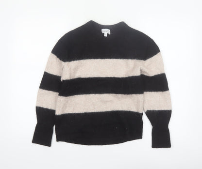 & Other Stories Women Black Beige Striped Alpaca Blend Jumper XS