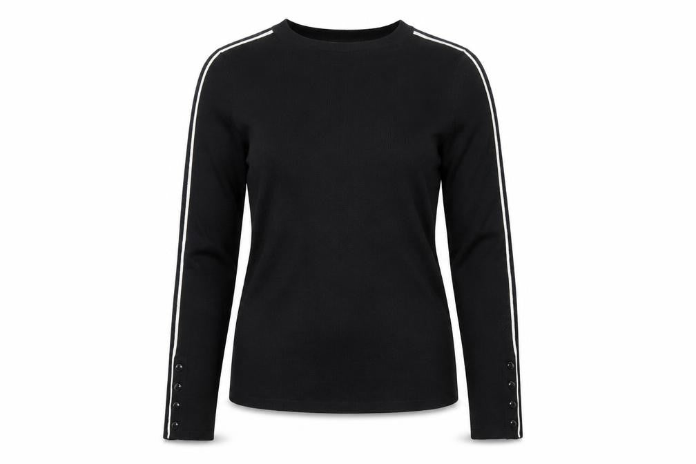 Marks & Spencer Women Black Size 8 Crew Neck Long Sleeve Pullover Jumper