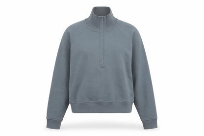 90 Degree by Reflex Womens Grey 1/2 Zip Long Sleeve Pullover Sweatshirt Size S