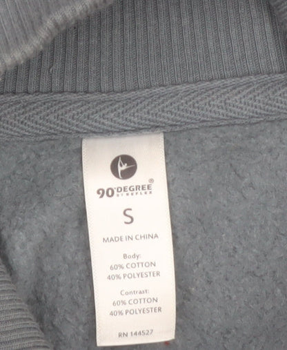 90 Degree by Reflex Womens Grey 1/2 Zip Long Sleeve Pullover Sweatshirt Size S