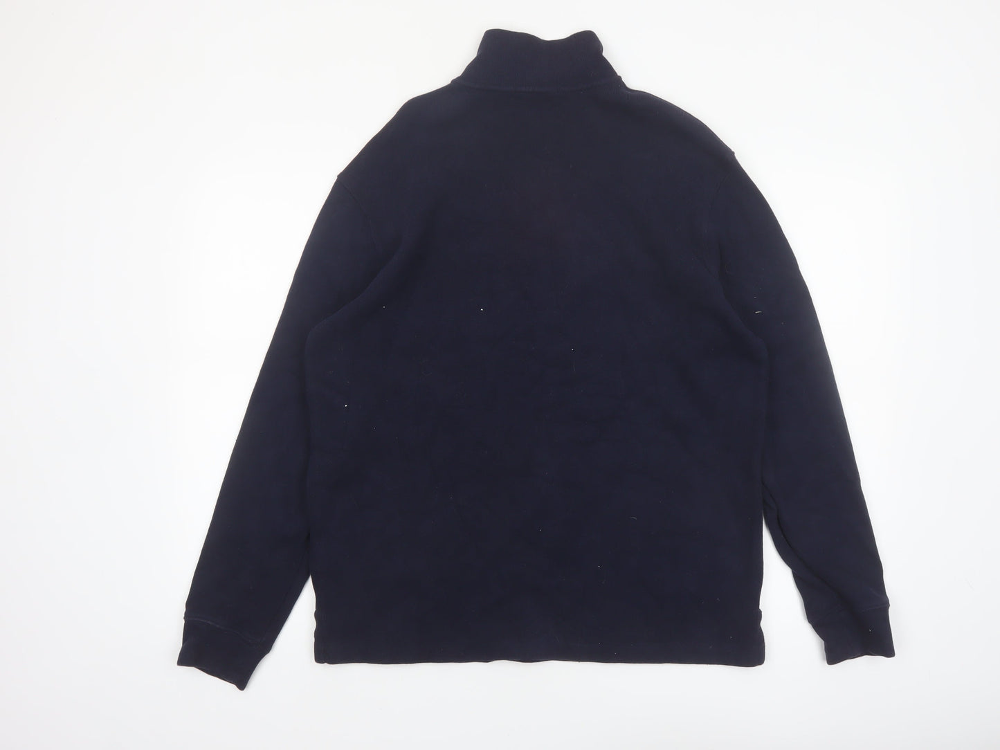 Polo Ralph Lauren Men’s Blue 1/4 Zip Cotton Fleece Sweatshirt M