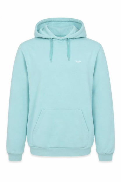 Myprotein Men's Blue Pullover Hoodie M Regular Fit Fleece Logo
