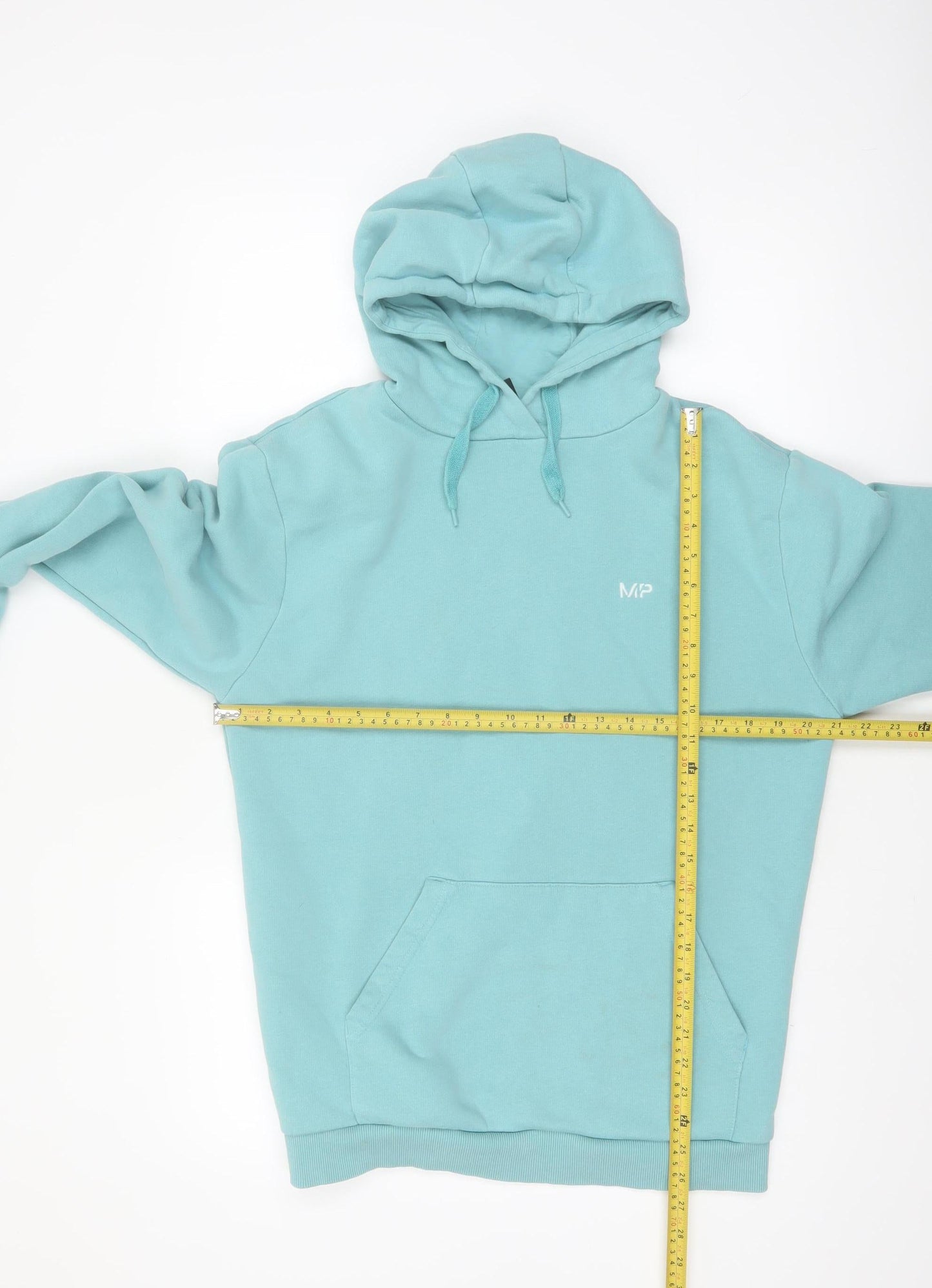 MP Men's Blue Pullover Hoodie M Regular Fit Fleece Logo