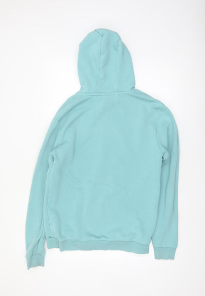 MP Men's Blue Pullover Hoodie M Regular Fit Fleece Logo