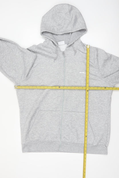 Slazenger Mens Grey 2XL Full Zip Fleece Hoodie