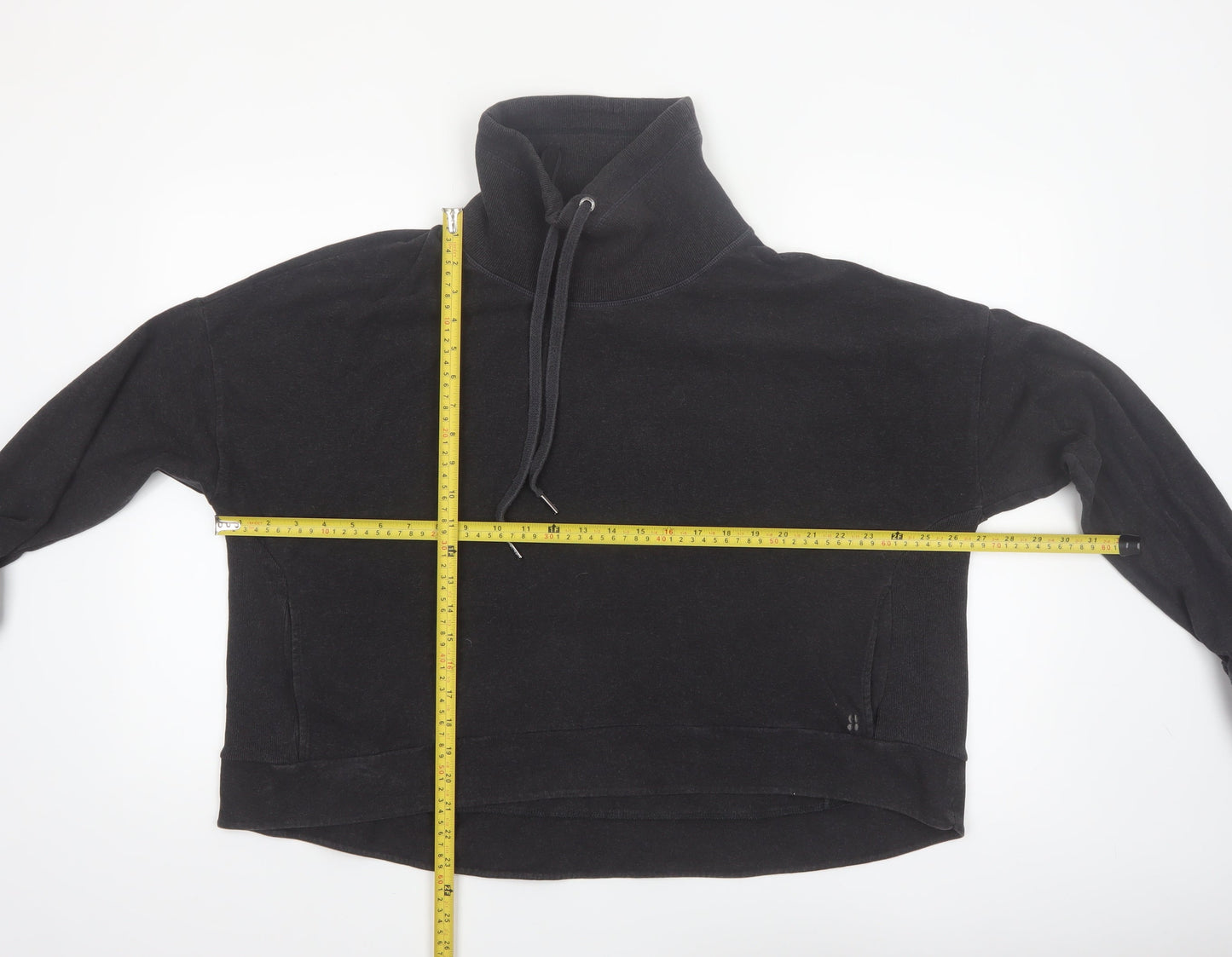 Sweaty Betty Womens Black XXL Funnel Neck Pullover Sweatshirt