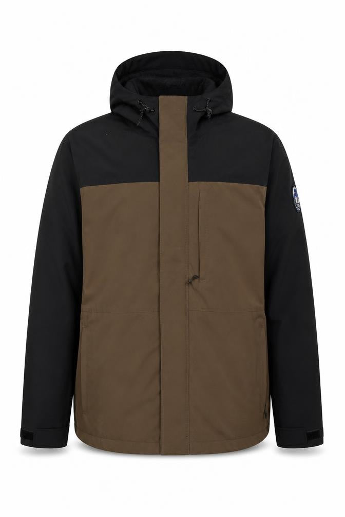 Lands' End Men's Brown XL Hooded Squall Parka Jacket