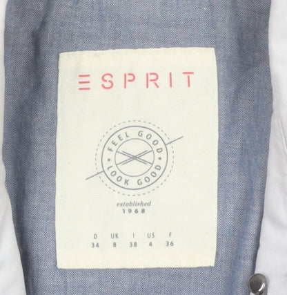 Esprit Women's Beige Trench Coat Size 8 Belted Classic Mid-Length