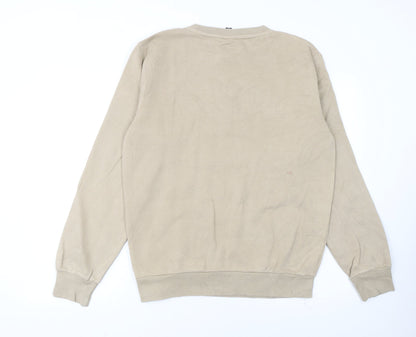 Ellesse Men's Beige Logo Pullover Sweatshirt Size M