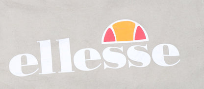 Ellesse Men's Beige Logo Pullover Sweatshirt Size M