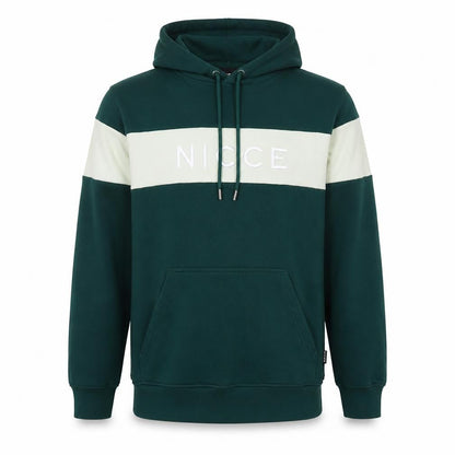 NICCE Men's Green XL Pullover Logo Hoodie with Drawstring and Pockets