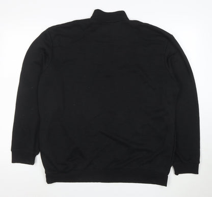 boohooMAN Men’s Black Small 1/2 Zip High Neck Pullover Sweatshirt