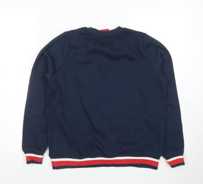Arsenal Boys Navy Sweatshirt 12-13 Years Pullover Cotton Blend Crew Neck