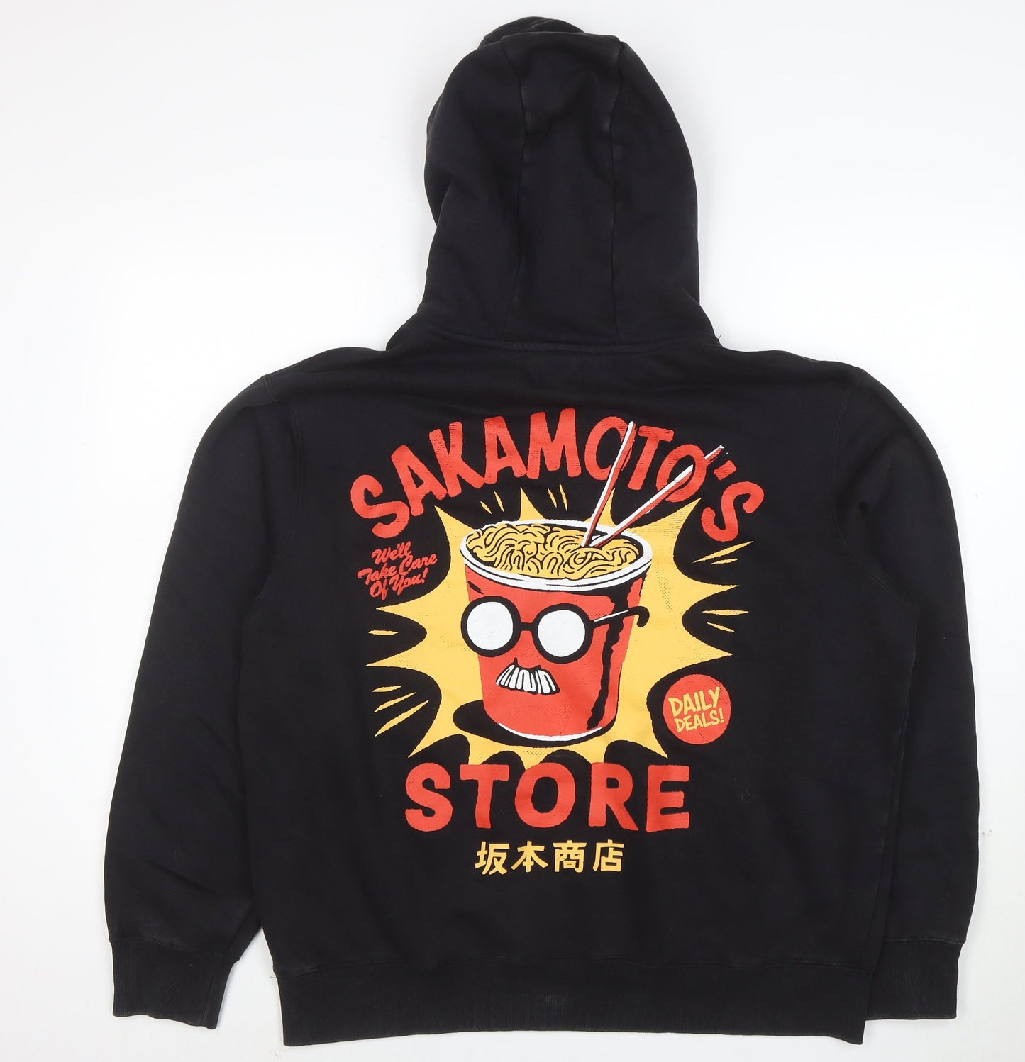 Sakamoto Days Men's Black Pullover Hoodie L Anime Graphic Fleece