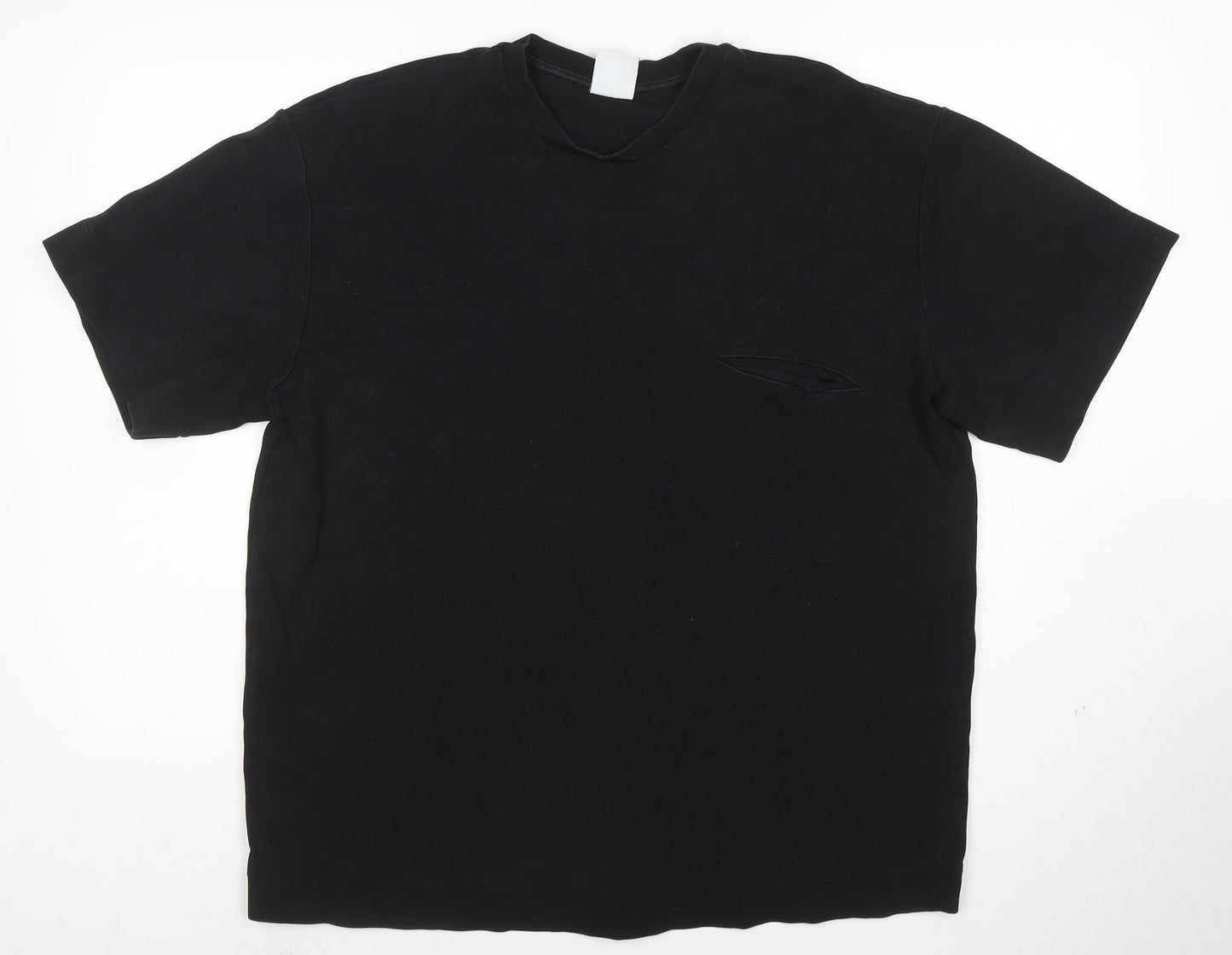 ZARA Men's Black Short Sleeve Crew Neck Cotton T-Shirt Size M
