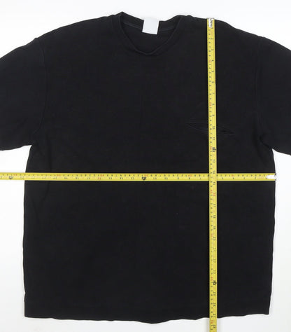 ZARA Men's Black Short Sleeve Crew Neck Cotton T-Shirt Size M