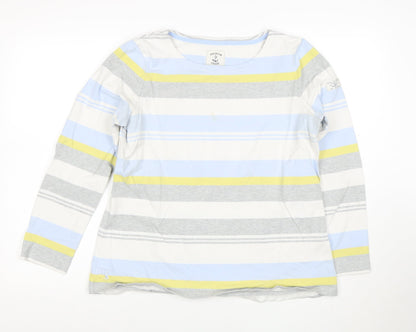 Joules Womens Multicoloured Size 16 Striped Cotton Long Sleeve T-Shirt