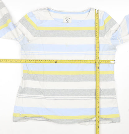 Joules Womens Multicoloured Size 16 Striped Cotton Long Sleeve T-Shirt