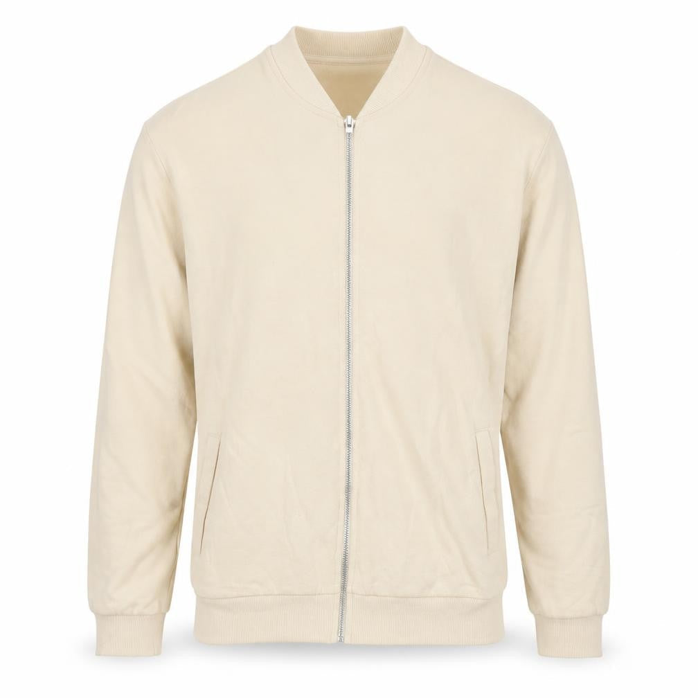 ASOS Men's Beige Full Zip Cotton Sweatshirt M Regular Fit