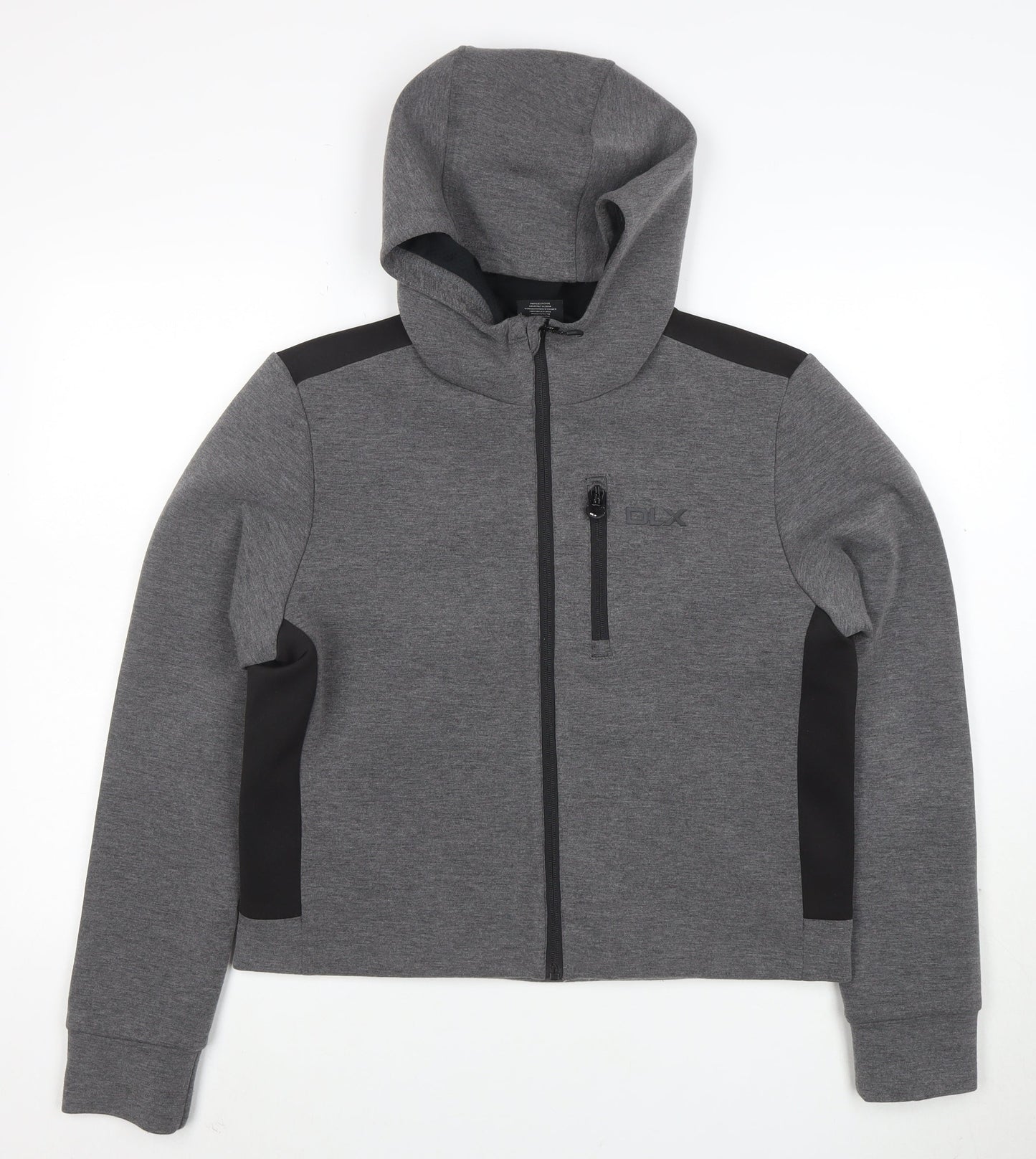 DLX Athletic Women's Grey Full Zip Hoodie XL Hooded Sportswear