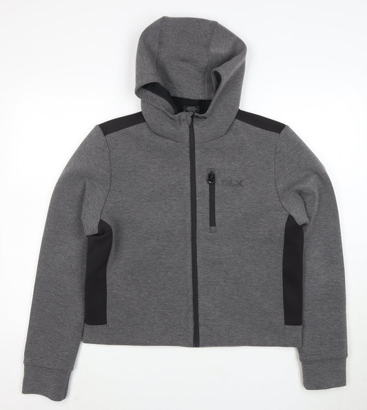 DLX Athletic Women's Grey Full Zip Hoodie XL Hooded Sportswear