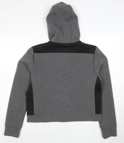 DLX Athletic Women's Grey Full Zip Hoodie XL Hooded Sportswear
